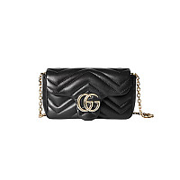 GUCCI-841290 4928 구찌 라이트 블루 가죽 GG 마몽 미니 숄더백