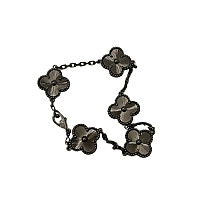 VAN CLEEF ARPELS-VCARA4 반클리프 실버 다이아몬드 빈티지 알함브라 브레이슬릿