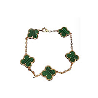 VAN CLEEF ARPELS-VCARA4 반클리프 실버 다이아몬드 빈티지 알함브라 브레이슬릿