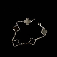 VAN CLEEF ARPELS-VCARA4 반클리프 실버 다이아몬드 빈티지 알함브라 브레이슬릿
