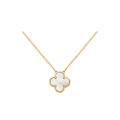VAN CLEEF ARPELS-VCARD3 반클리프 실버/라이트 블루 빈티지 알함브라 펜던트