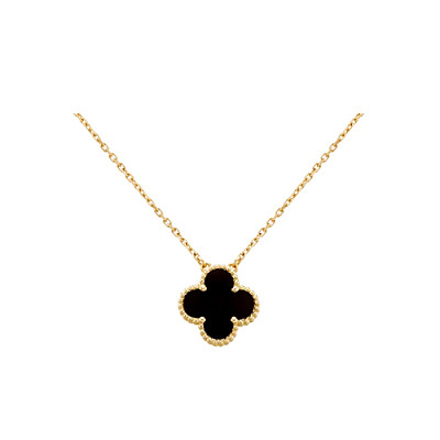VAN CLEEF ARPELS-VCARA4 반클리프 옐로우 골드/화이트 빈티지 알함브라 펜던트