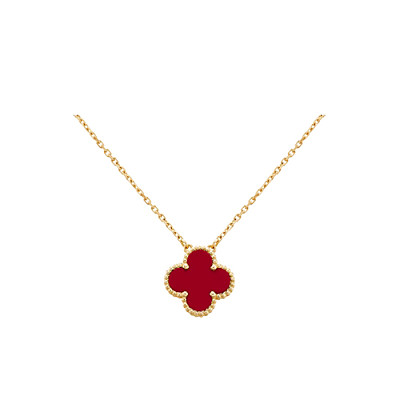 VAN CLEEF ARPELS-VCARA4 반클리프 옐로우 골드/화이트 빈티지 알함브라 펜던트