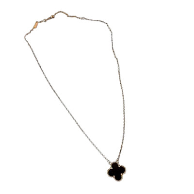 VAN CLEEF ARPELS-VCARA4 반클리프 옐로우 골드/화이트 빈티지 알함브라 펜던트