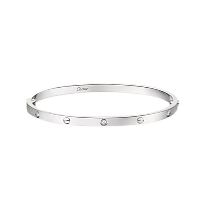 Cartier-B6079517 까르띠에 실버 6 다이아몬드 스몰 LOVE 브레이슬릿