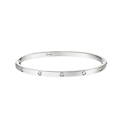 Cartier-B6079817 까르띠에 실버 10 다이아몬드 스몰 LOVE 브레이슬릿