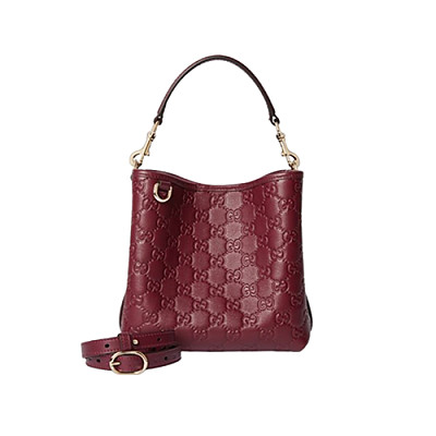 GUCCI-815118 2718 구찌 브라운 GG 엠블럼 스몰 버킷백