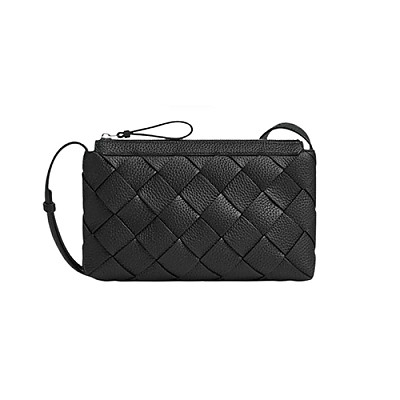BOTTEGA VENETA-837112 보테가 베네타 블랙 디아고 지퍼 메신저 백