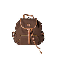 [스페셜오더]MIUMIU-5BZ042 미우미우 캔버스 및 가죽 백팩