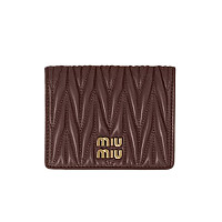MIUMIU-5MV204 미우미우 펄 그레이 마테라쎄 나파 가죽 반지갑