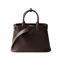 PRADA-2VY011 프라다 화이트/블루 스트라이프 캔버스 드로스트링 더플백