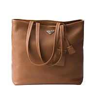 PRADA-2VG130 프라다 블랙 송아지 가죽 토트백