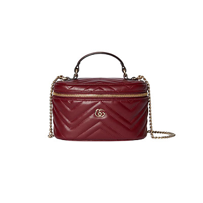 GUCCI-837454 1000 구찌 블랙 GG 마몽 미니 배니티 백