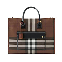 BURBERRY-80975681 버버리 베이지 미디엄 프레야 토트