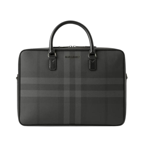 BURBERRY-80653381 버버리 차콜 그레이 에인스워스 브리프케이스