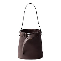 PRADA-1BE085 프라다 블랙 주얼리 벨트 버클 버킷 백