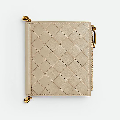 [스페셜오더]BOTTEGA VENETA-788055 스몰 솔스티스 폴더형 지갑 에크루