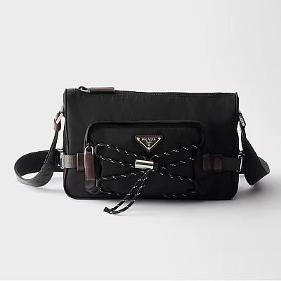 [스페셜오더]PRADA-2VH192 프라다 스피드록 리나일론 및 가죽 숄더백 블랙