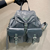 PRADA-1BZ811 프라다 콘플라워 블루 파우치 미디엄 리나일론 백팩 30cm