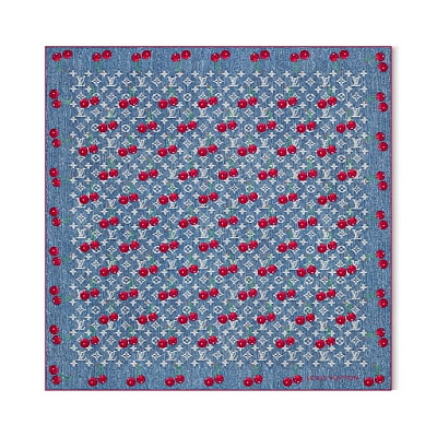 LOUIS VUITTON-M96379 루이비통 무라카미 타카시 체리 데님 숄 LV x TM Denim Cerise Shawl