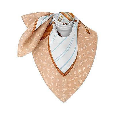 LOUIS VUITTON-M94990 루이비통 마이 네버풀 스퀘어 스카프 브라운