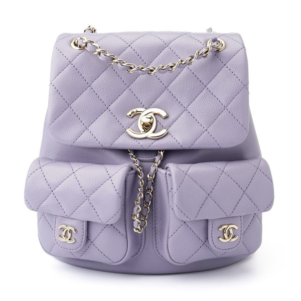 [스페셜오더]CHANEL-AS3860 샤넬 DUMA 듀마 투포켓 백팩 미디움 캐비어 라벤더 금장