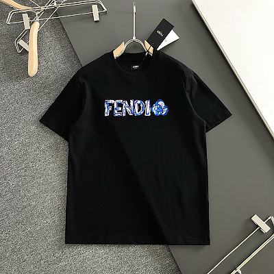 FENDI-04105 팬디 2026SS 스프링/서머 최신 크루넥 자수 패션 반팔 티셔츠
