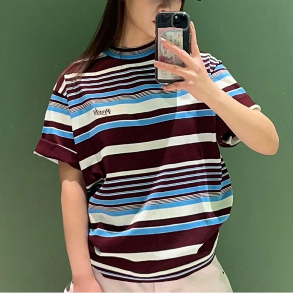 PRADA-042110 프라다 2026SS 봄/여름 뉴 크루넥 스트라이프  반팔