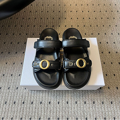 DIOR-04241 디올 2026SS 스프링/여름 뉴 더블 스트랩 벨크로 플립플랍