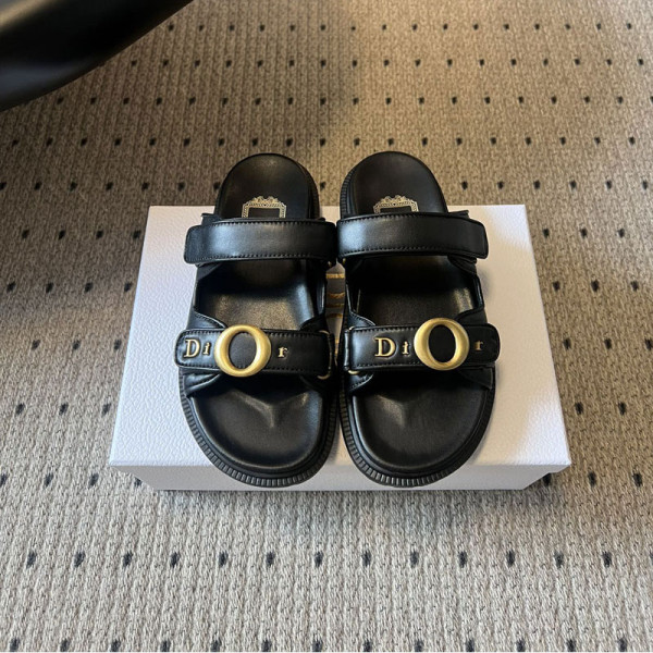 DIOR-04241 디올 2026SS 스프링/여름 뉴 더블 스트랩 벨크로 플립플랍