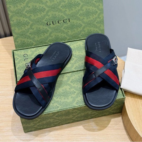 GUCCI-05082 구찌 남성용 인터로킹 더블 G 슬리퍼