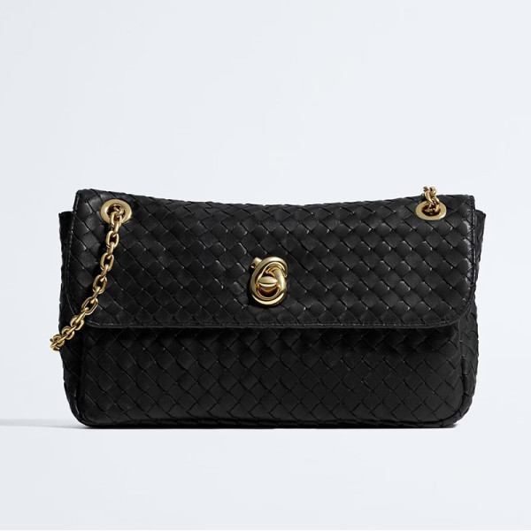 [스페셜오더]BOTTEGA VENETA-876648 보테가 베네타 인트레치아토 체인 매디슨 블랙