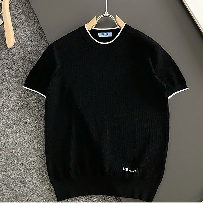 PRADA-06038 프라다 2026SS 남성용 니트 크루넥 반팔 셔츠(3컬러)