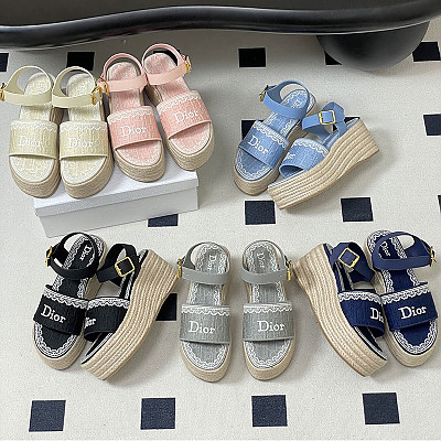 DIOR-06247 디올 2026 여성용 대마 밧줄 샌들