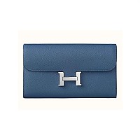 [스페셜오더]HERMES-H063626 에르메스 오렌지 앱송 Constance 콘스탄스 실버 하드웨어 롱 월릿