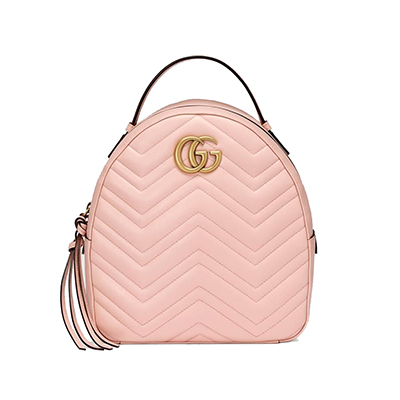 [스페셜오더]GUCCI-476671 1000 구찌 GG 마몽 퀼트 블랙가죽 백팩