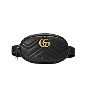 [스페셜오더]GUCCI-476434 1000 구찌 GG 마몽 애니멀 스터드 블랙 마틀라세 벨트백