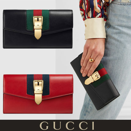 [스페셜오더]GUCCI-476084 1060 구찌 실비 Web 블랙 장지갑