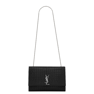 [스페셜오더]SAINT LAURENT-446752 생 로랑 크로커다일 무늬 블랙가죽 클래식 라지 모노그램 사첼백