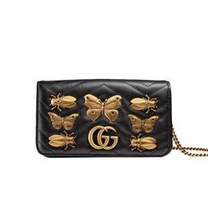 [스페셜오더]GUCCI-488426 1000 구찌 블랙 GG 마몽 체인 미니백