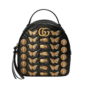 [스페셜오더]GUCCI-476671 6433 구찌 GG 마몽 퀼트 레드가죽 백팩