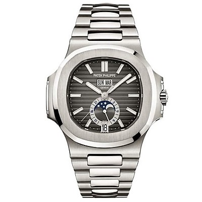 [스페셜오더]PATEK PHILIPPE-5980 파텍 필립 노틸러스 크로노그래프 로즈 골드 블랙 시계 40.5mm