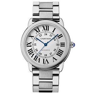 [스페셜오더]Cartier-까르띠에 롱드 솔로 드 까르띠에 스틸 가죽스트랩 워치42mm