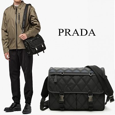 [스페셜오더]PRADA-2VD768 프라다 블랙/로얄 블루 나일론 크로스 숄더백