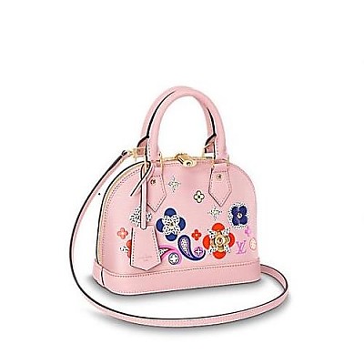 [스페셜오더]LOUIS VUITTON-M52481 루이비통 핑크 에삐 레더  스티커 장식 알마 BB