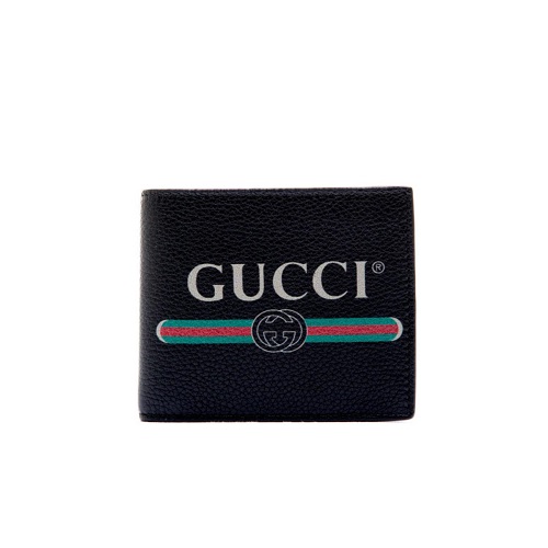 [스페셜오더]GUCCI-496309 8163 구찌 블랙 빈티지 로고 프린트 2단 지갑