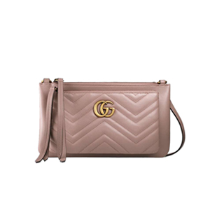 GUCCI-453878 5909 구찌 GG 마몽 파우치 라이트 핑크 숄더 스트랩 백