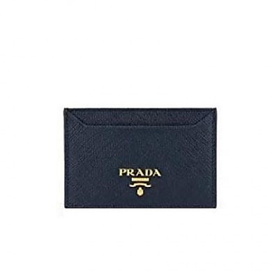 PRADA-1MC208 프라다 사피아노 가죽 블랙 카드 지갑