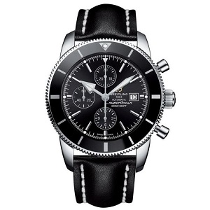 [스페셜오더]BREITLING-브라이틀링 슈퍼오션 블랙스틸 볼케이노 블랙 러버스트랩 시계44mm