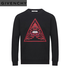 GIVENCHY-7309653 지방시 리얼 아이 자수 블랙 스웨터 남성용